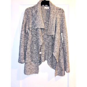 Lou And Grey Loft Alpaca Gray Long Sleeve Sweater Cardigan Draped XS